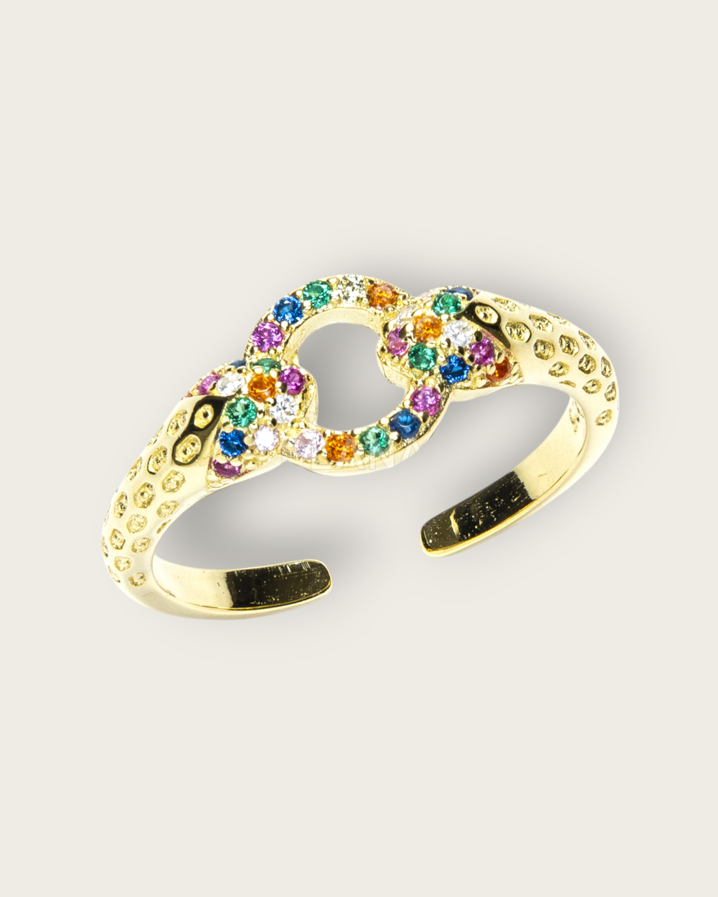 Anillo Serpiente con circonitas