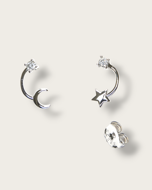 Pendientes Luna y Estrella